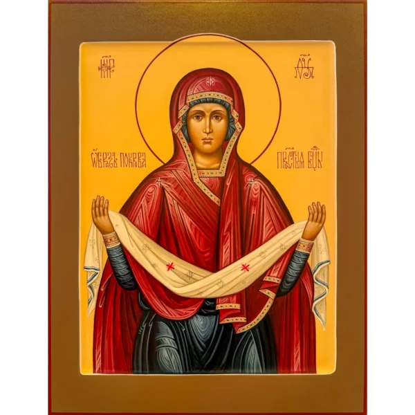 Готовая икона Покрова Божией Матери