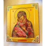 Владимирская икона Божией Матери с чеканкой